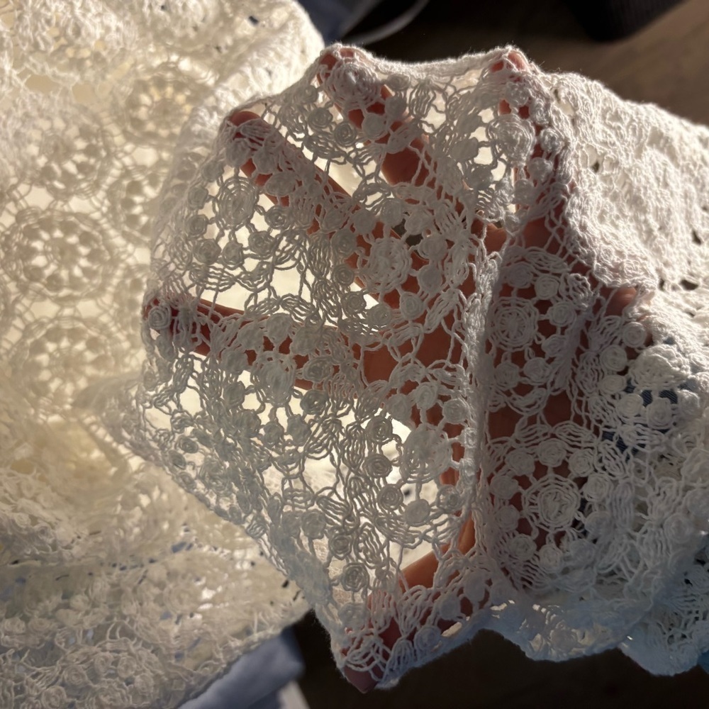 Sundance Cream Sleeveless lace dress size medium - Picture 7 of 8